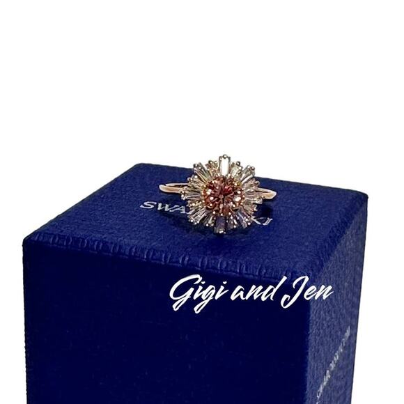 Swarovski Sunshine ring Sun, Pink, Rose gold-tone plated 50 / 5 - Picture 1 of 8